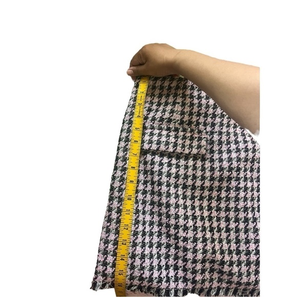 H&M tweed faux pocket straight mini skirt size 14 EUC - Picture 6 of 7
